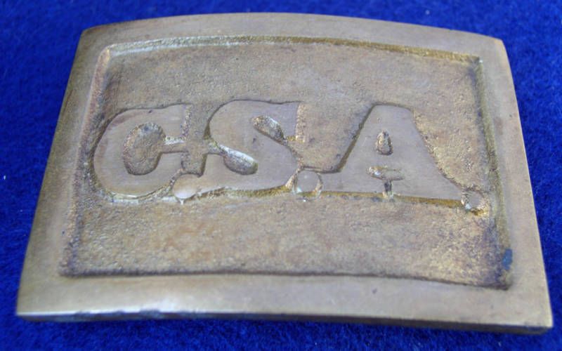 CSA Confederate States America Civil War Belt Buckle  