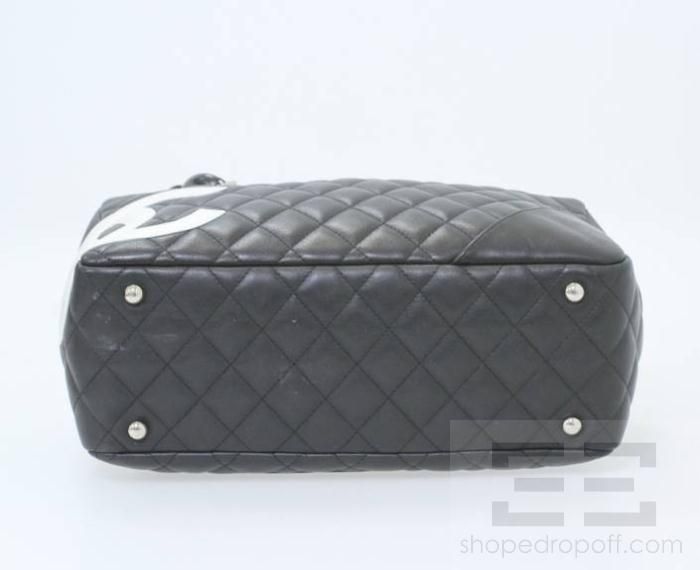 Chanel Black & White Quilted Cambon Shoulder Bag  