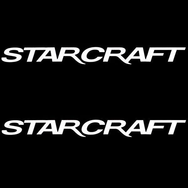 STARCRAFT 1461727 WHITE 10 INCH LOGO VINYL BOAT DECALS  