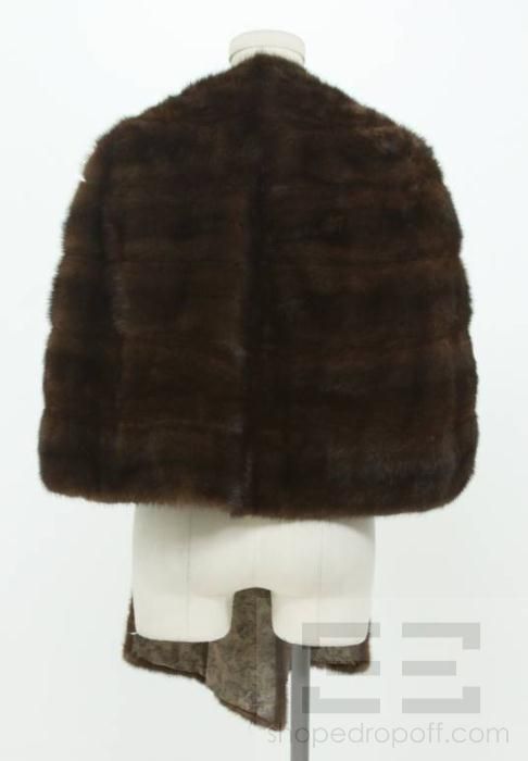 Rosin Starr Dark Brown Mink Fur Capelet Stole  