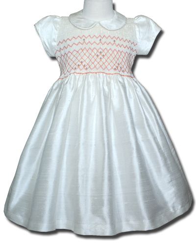 Easter Spring Silk Dupioni Smocked Dress 2T 2 16787  