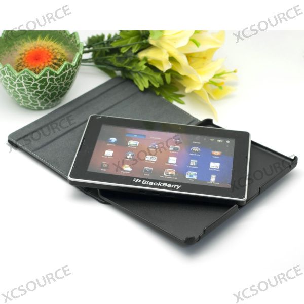 Folding PU Leather case accessory cover for blackberry Playbook tablet 