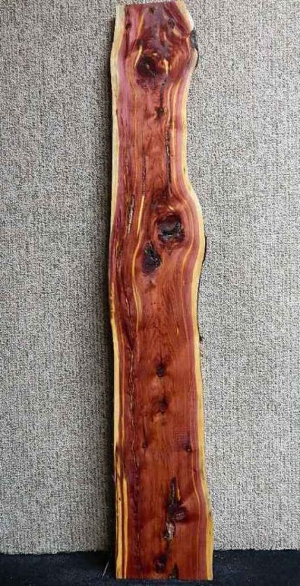   Figured Aromatic Red Cedar Live Edge Craftwood Lumber Slab 4414  