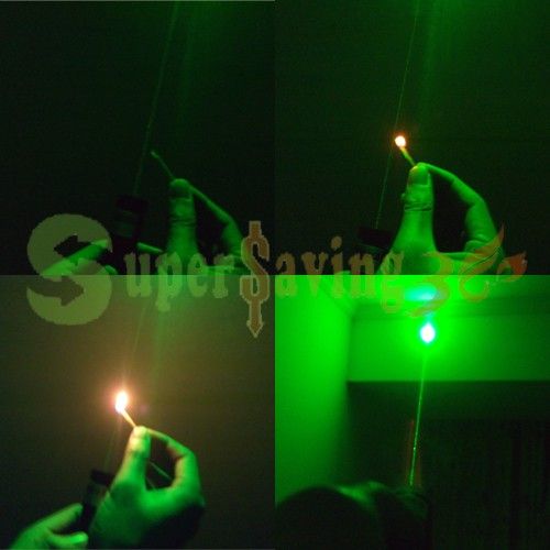   Adjustable Focus Green Laser Pointer Pen 5mw 532nm + Battery + Charger