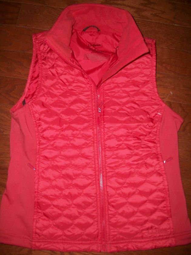 LL Bean sz S salmon color quilted vest NWOT  