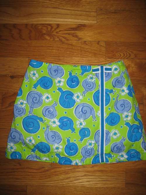 GIRLS LILLY PULITZER *ESCARGOT* SNAIL LENNIE SKORT SKIRT 8 HTF  