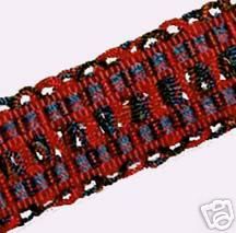 CLARENCE HOUSE Red Carousel Braid Galon Flat Trim BTY  