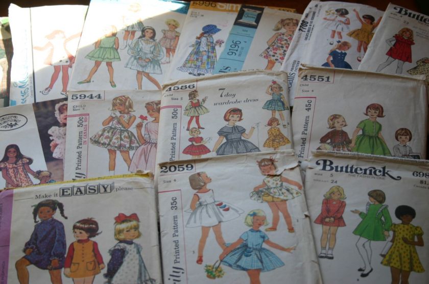 VINTAGE GIRLS DRESS PATTERN VARIETY STYLE SIZE 4 & 5  