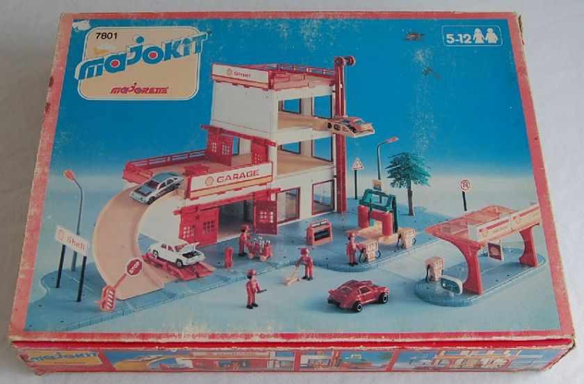   MAJOKIT 7801 MIB SEALED in BOX SHELL GAS STATION GARAGE w 4 CAR NR