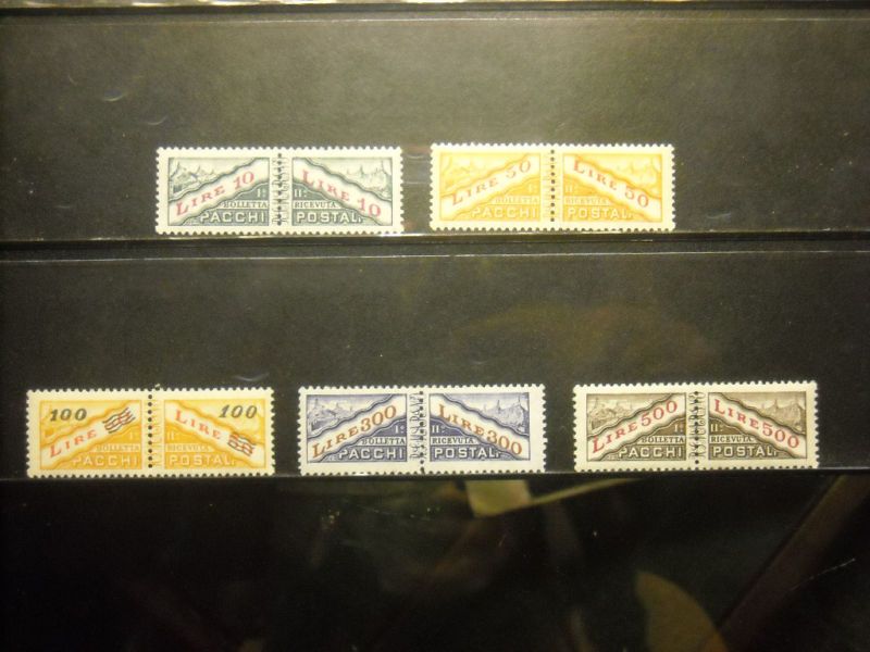 SAN MARINO 6 STAMPS COLIS POSTEUX Yv.37/41 COMMISSION  