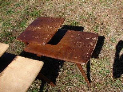 HEYWOOD WAKEFIELD END TABLES MID CENTURY MODERN EAMES  