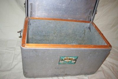   USA Made METAL Aluminum SPORTSMANS Camp COOLER Ice Chest  