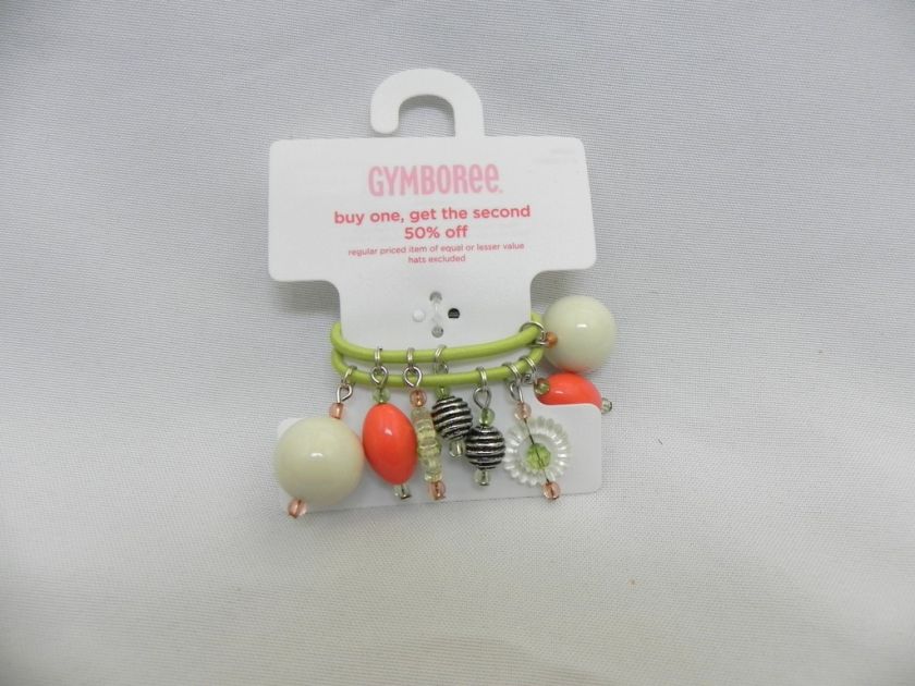 Gymboree CORAL REEF Ivory Peach Beaded Ponyo NWT  