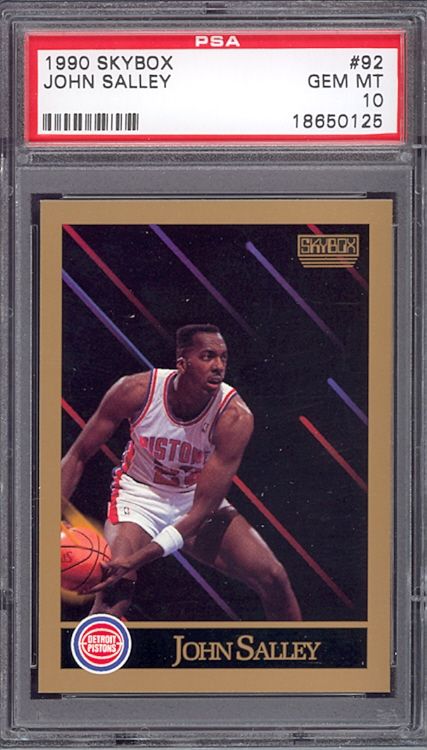 1990 Skybox #92 John Salley Pistons PSA 10 pop 2  