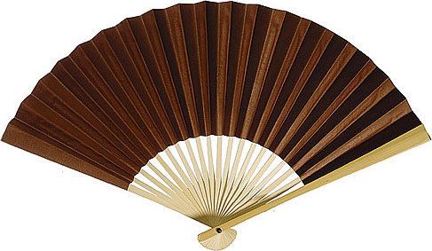 Elegant Chocolate 10x18 SAA Paper Wedding Hand Fan  