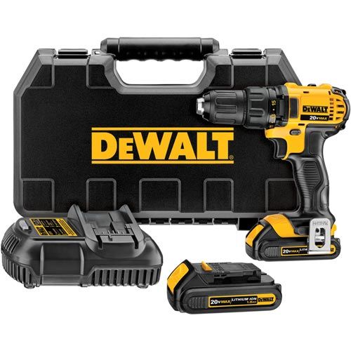 New DeWalt DCD780C2 20 Volt Max Lithium Ion Compact Drill Driver Kit 