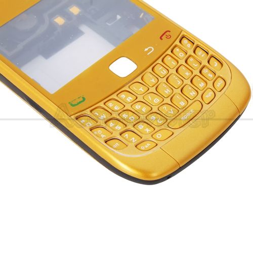 New Full Housing Cover for Blackberry Curve 9300 Gold Yellow with 