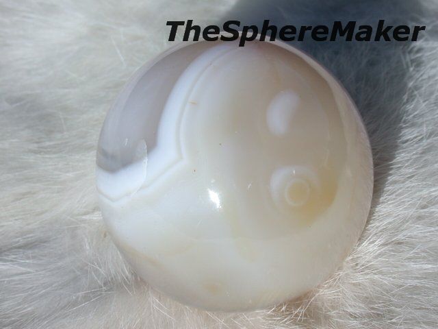 Siaz DENDRITIC AGATE SPHERE GEMSTONE BALLl 1.6D 42 mm  