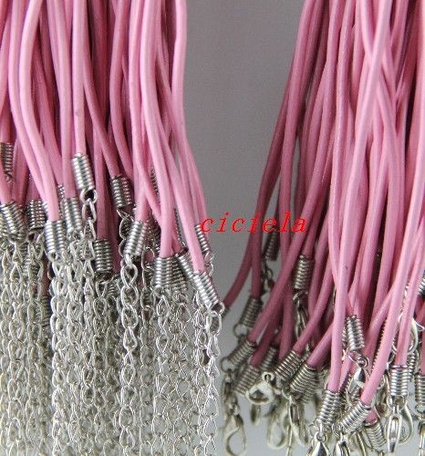 Wholsale 10/30/50/100Pcs Relly leather necklace cord lobster clasp 