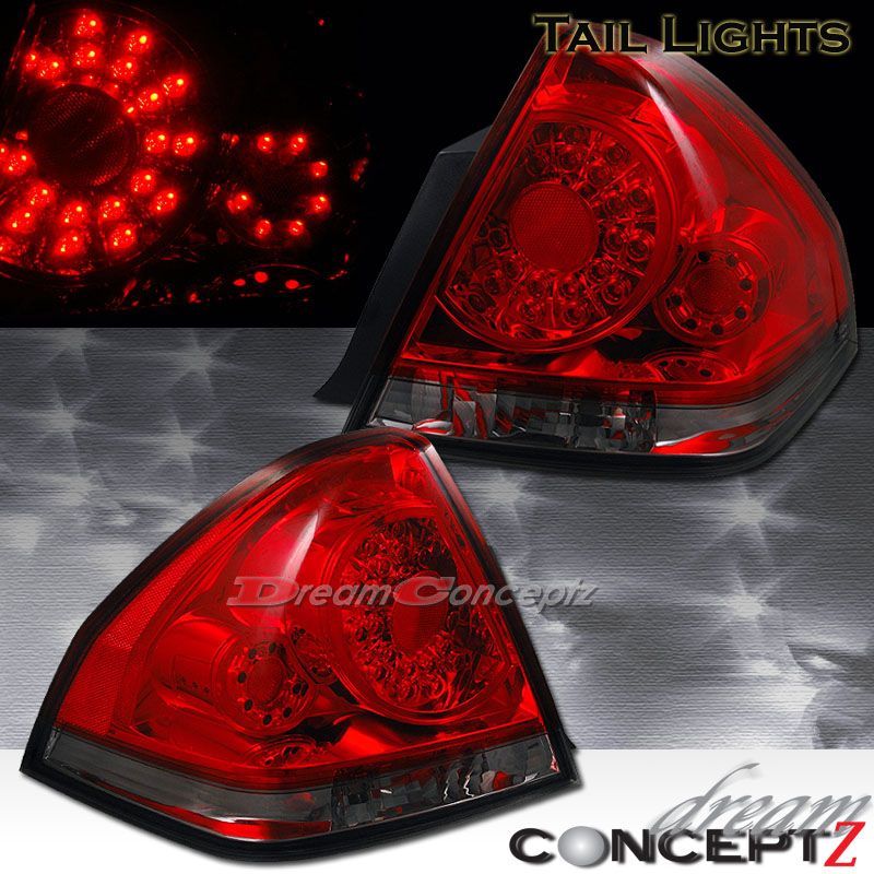 2006 2009 CHEVROLET IMPALA LED TAILLIGHTS RED CHEVY  