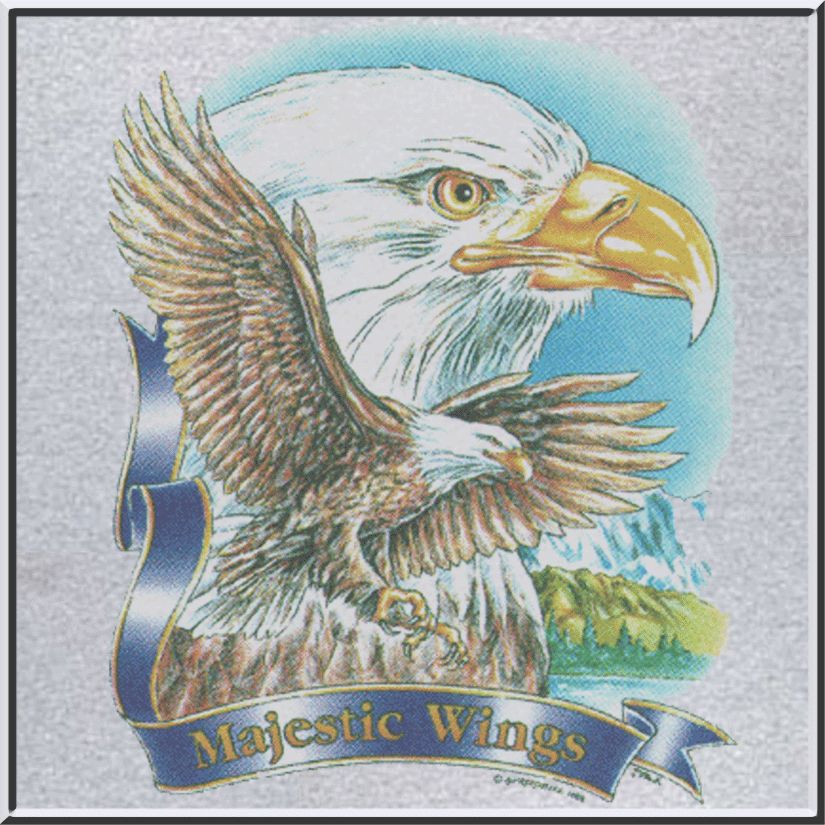 Majestic Wings American Bald Eagle Shirts S 2X,3X,4X,5X  