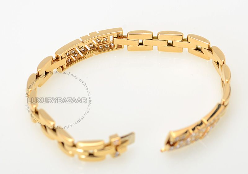 Cartier 18K Yellow Gold & Diamond Link Bracelet  