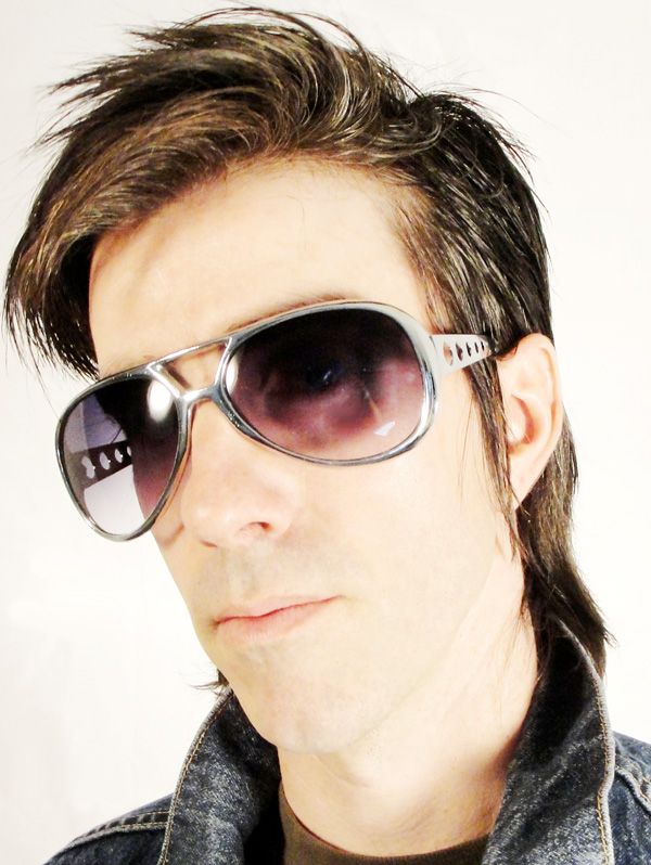 THE KING Elvis Rockstar Large Turbo SUNGLASSES Silver  