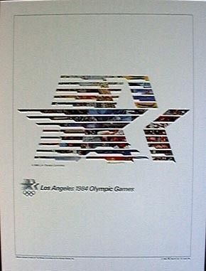 1984 Olympic Poster LOS ANGELES (2) RAUSCHENBERG design  