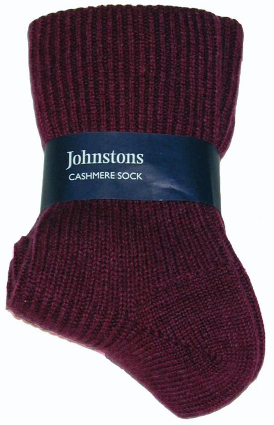 100% CASHMERE Bed Socks Sox Johnstons of Elgin NWT One Size = Heavenly 