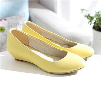   elegant women shoes low wedge kitten heel dress slide pumps  