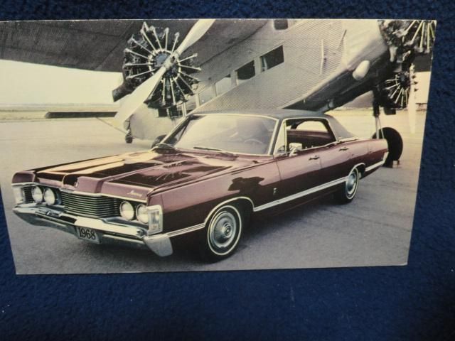 1968 Mercury Brougham 4 Door Hardtop. Factory promo postcad. Unused 