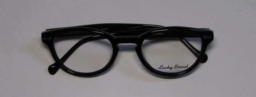 NEW LUCKY BRAND OTIS 49 21 140 SHINY BLACK FULL RIM EYEGLASSES/GLASSES 