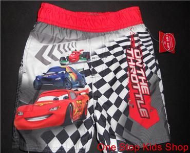 CARS Boys 24 Mo 2T 3T 4T 5T Bathing Suit SWIM TRUNKS Shorts MCQUEEN 