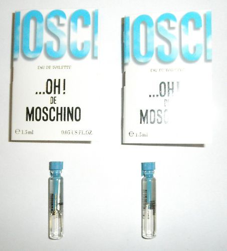 OH  De Moschino EDT 1.5 ml .05 oz Sample x 2  