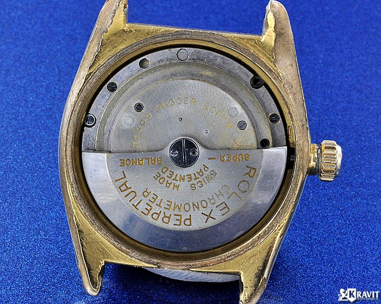 Rare Early Rolex Bubble Back Ref 3135 Gold Shell C.1937.  