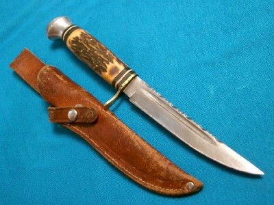 VINTAGE OLSEN KNIFE CO GERMAN STAG HUNTING SKINNER SURVIVAL BOWIE 