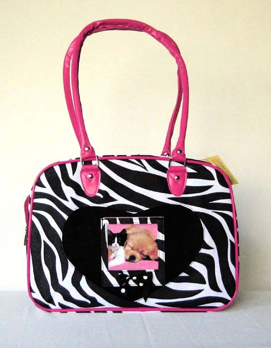 16 Pet Carrier/Luggage Dog/Cat Travel Bag Pink Zebra  
