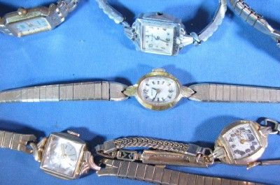  Ladies Benrus Lady Elgin Citizen Bulova Swiss Jewel Wrist Watch Lot A