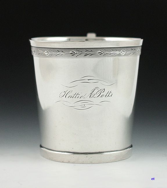 NICE QUALITY 19th CENTURY AMERICAN COIN SILVER CUP  