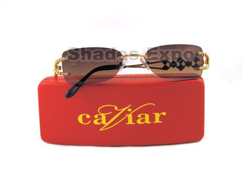 NEW CAVIAR SUNGLASSES CR 1656 GOLD C16 CR1656 AUTH  