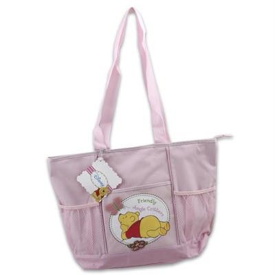 NEW LARGE WINNIE THE POOH DIAPER BAG WITH PRINT, BABY SHOWER  