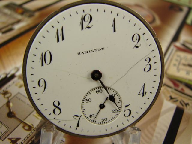 ANTIQUE HAMILTON 910 17 JEWELS GOOD BALANCE POCKET WATCH 42mm MOVEMENT 