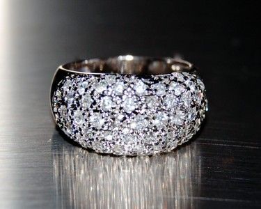 MICRO PAVE WIDE BAND CZ STERLING SILVER RING +GIFT 6 8  
