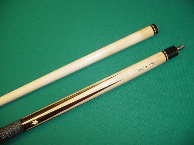 VINCE DE CARLO GENUINE 6 POINTS CUE pool billiards 0040  