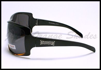 Mens BIOHAZARD Oversize WRAP AROUND Fashion Sunglasses BLACK 