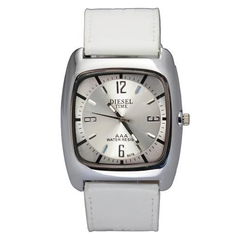 Fashion Square Case Mens Lady Quartz Stainless Steel Wrist Watch 