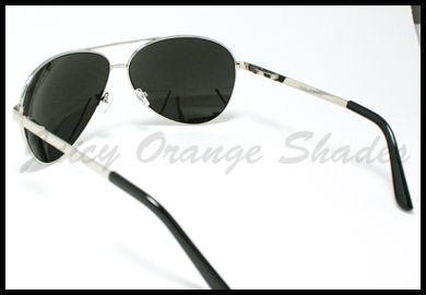 Mens Classic COP PILOT AVIATOR Fashion Sunglasses SILVER/MIRROR LENS 