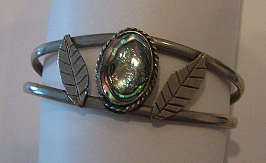 VINTAGE MEXICO ABALONE GIRLS LADIES BRACELET sm 6  