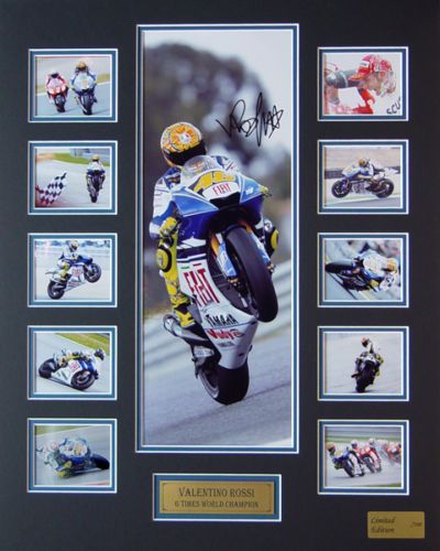 VALENTINO ROSSI MEMORABILIA SIGNED FRAMED LIMITED 500  