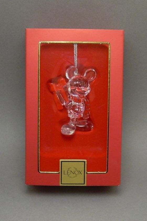 Lenox Crystal Disney Mickey Mouse Christmas Ornament  